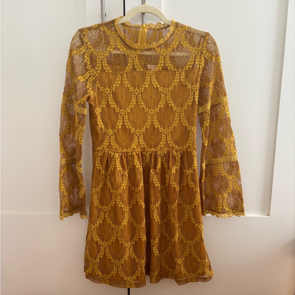 Mustard Mini Dress